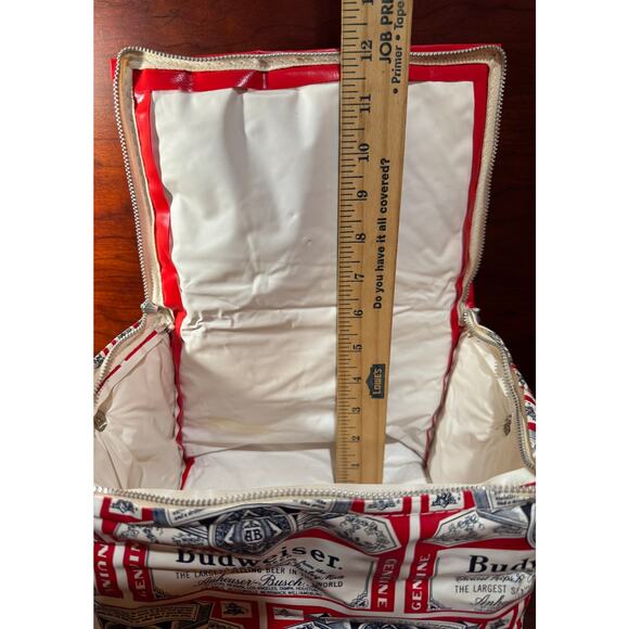 Vintage Budweiser Insulated Soft Shell Lunch Box Six Pack Bag Cooler - Picture 8 of 9